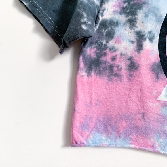 Pink Floyd Women’s Tie-Dye Crop Top - “The Dark Side of the Moon” Design, Size M - Picture 5 of 8